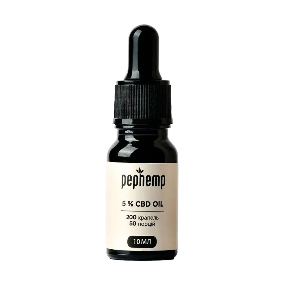 Олія канабідіола Pephemp 5% CBD Oil зі смаком кокосу, в краплях, 10 мл
